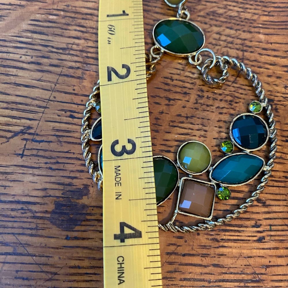 Large Multi-Colored Dangle Hoops. - image 5